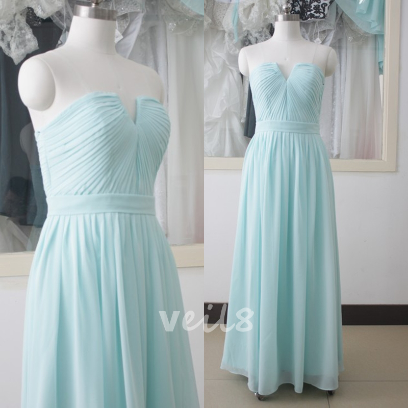Tiffany Blue Chiffon Bridesmaid Dress Light Blue Bridesmaid Gown