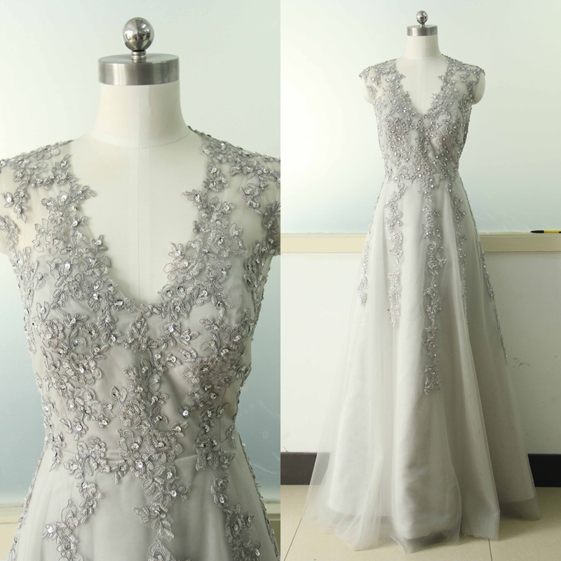  Gray Lace Wedding Dress of the decade Don t miss out 